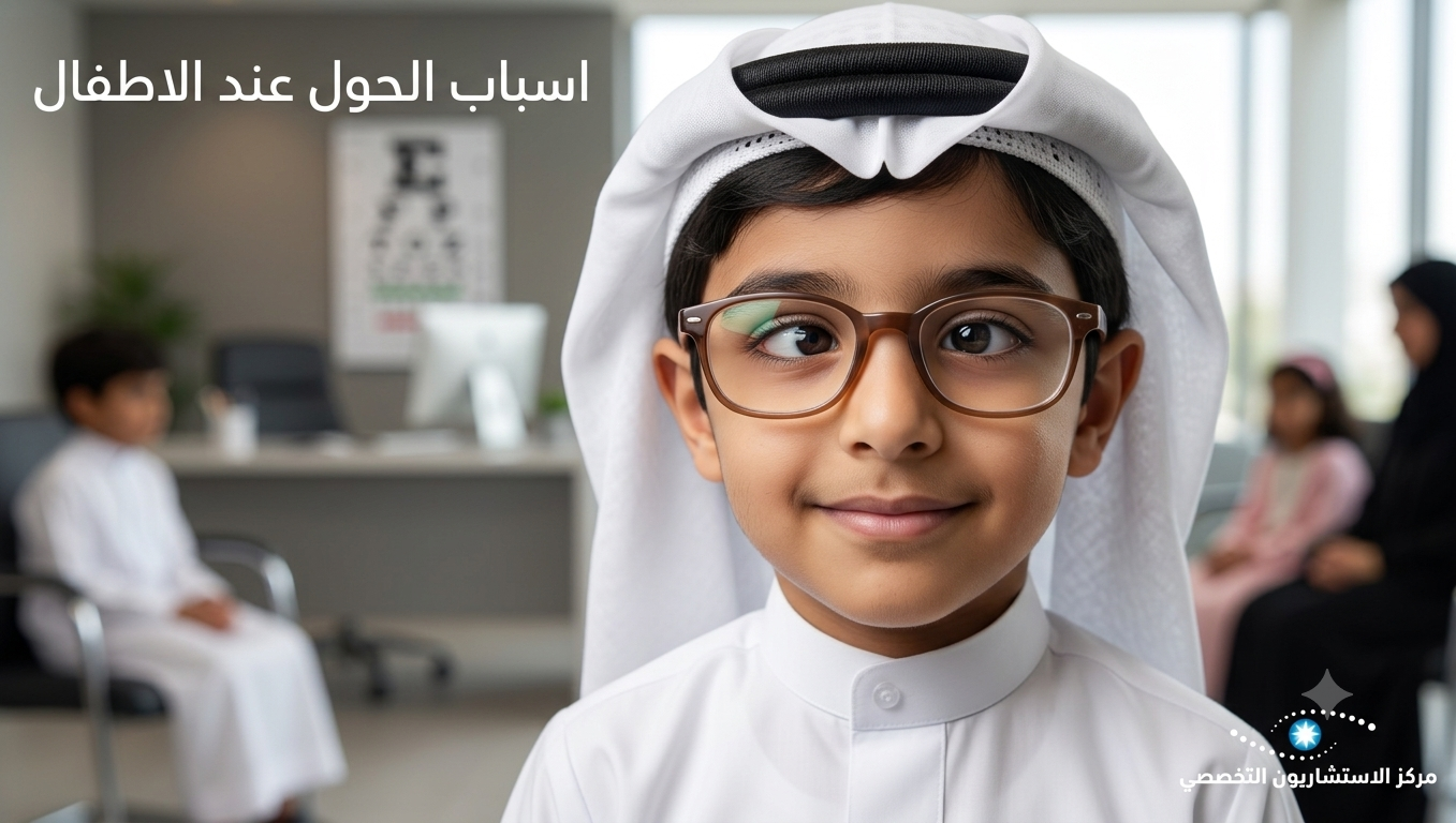 طفل سعودي يعاني من أسباب الحول عند الأطفال