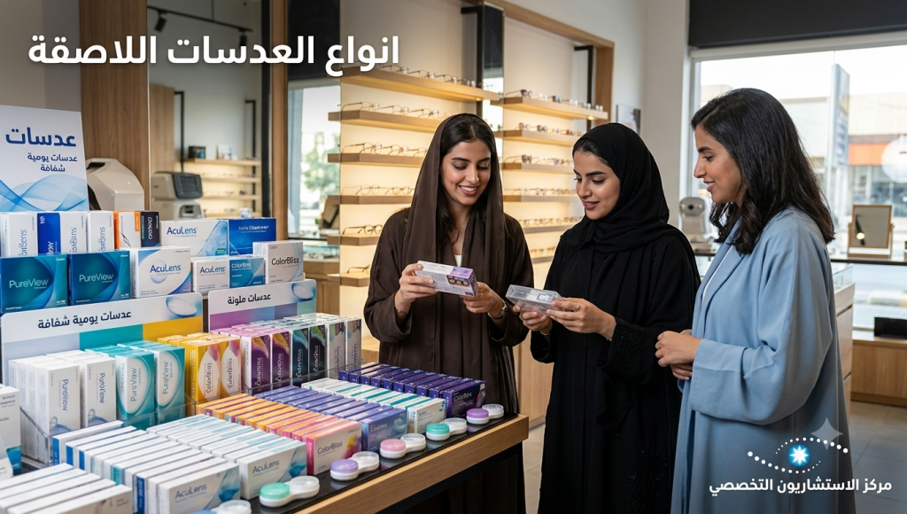 أنواع العدسات اللاصقة