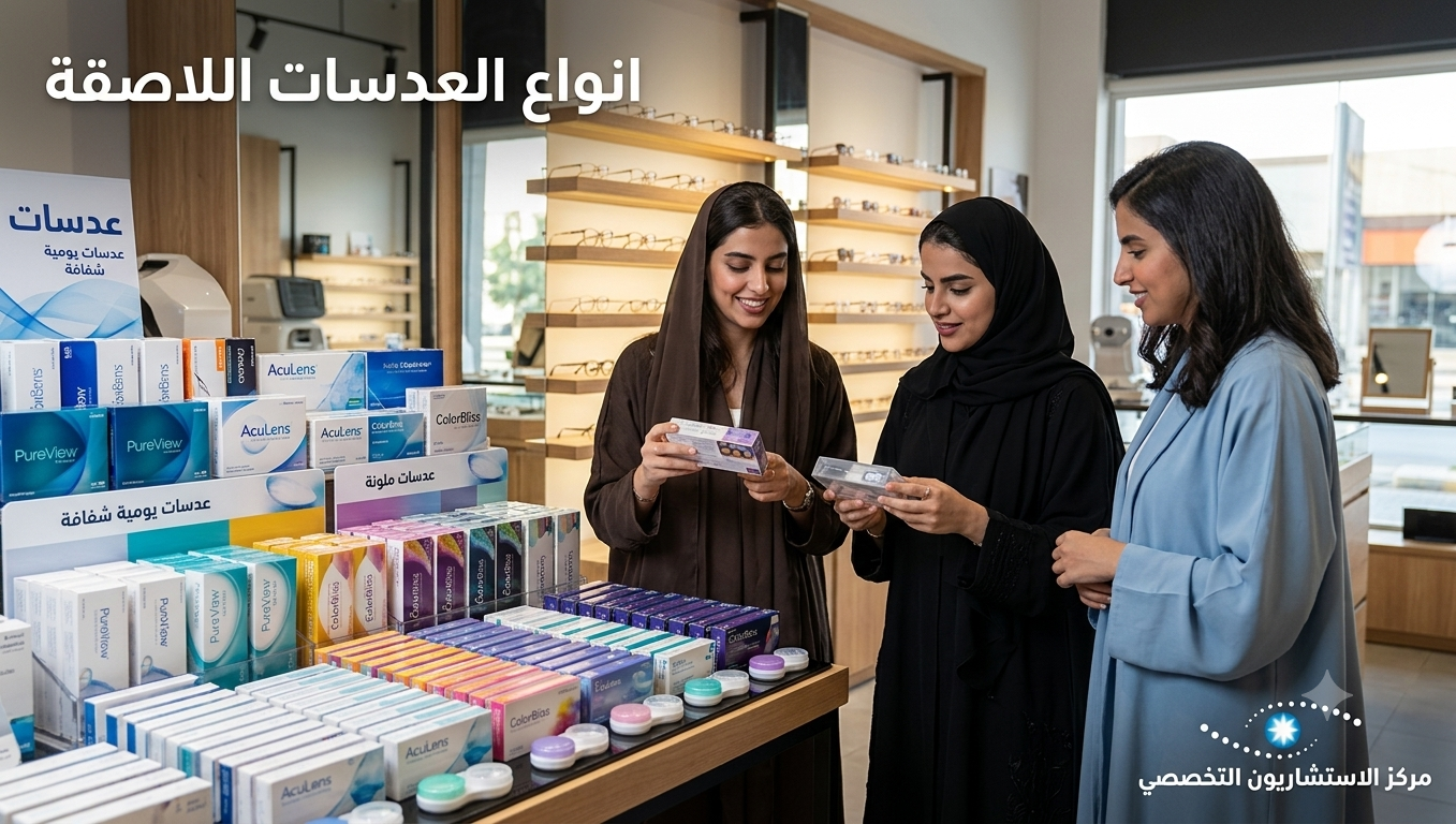 أنواع العدسات اللاصقة